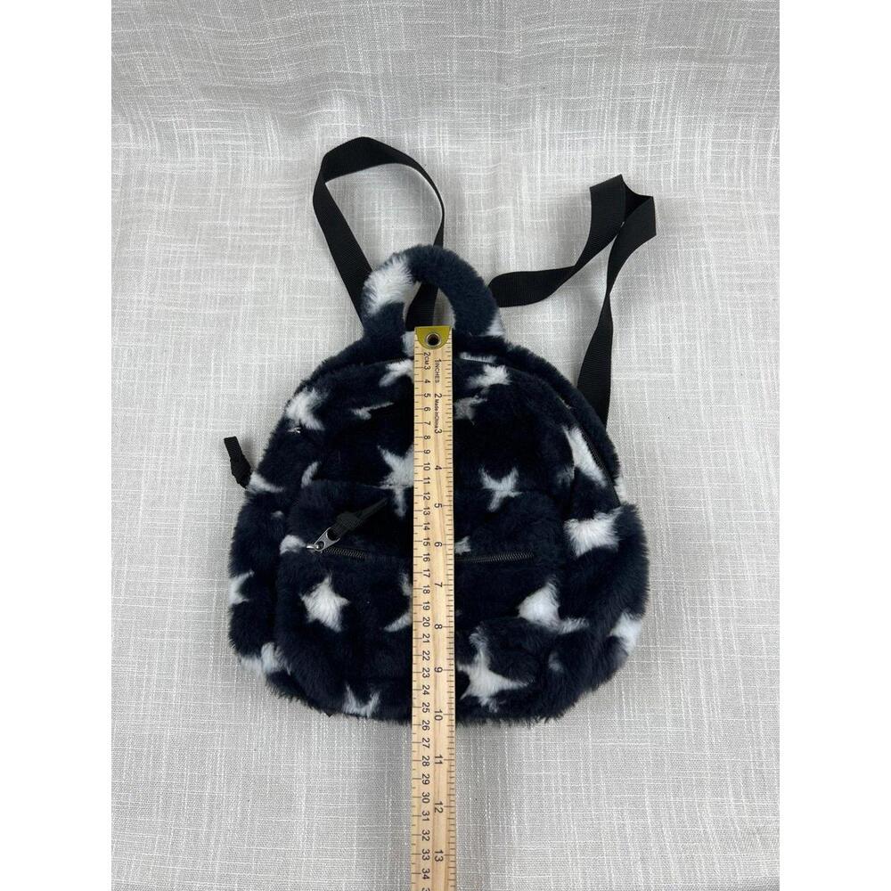 Faux Fur Star Pattern Kids Mini‎ Backpack - Picture 5 of 8